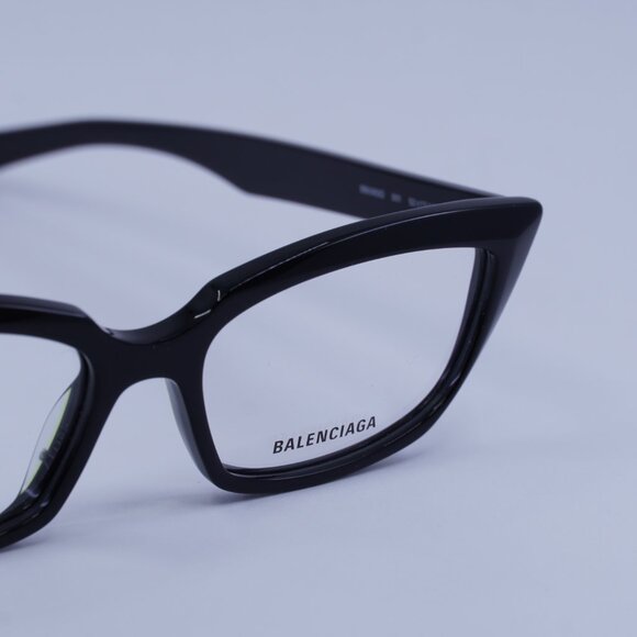 Balenciaga BB0063O 001 Eyeglasses Black 52mm Cat Eye Frame - Picture 6 of 10